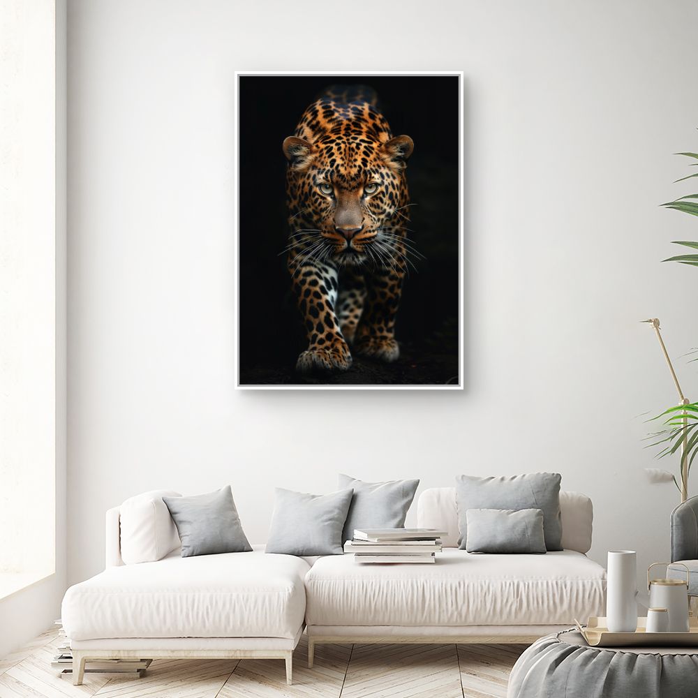 Toile "Regard félin intense"
