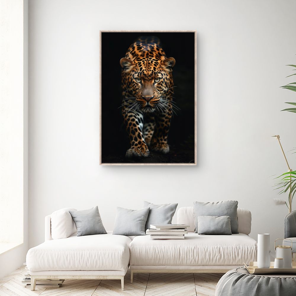 Toile "Regard félin intense"