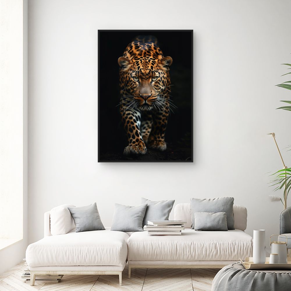 Toile "Regard félin intense"