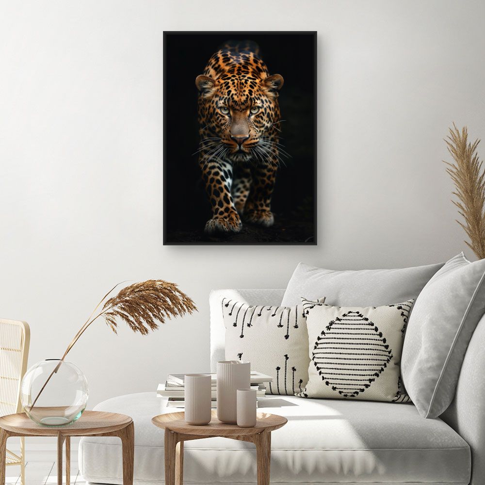 Toile "Regard félin intense"