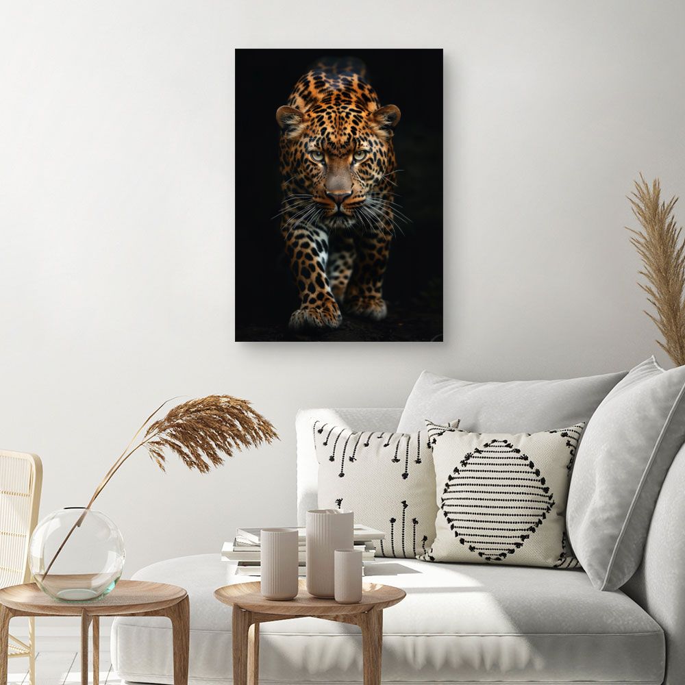 Toile "Regard félin intense"