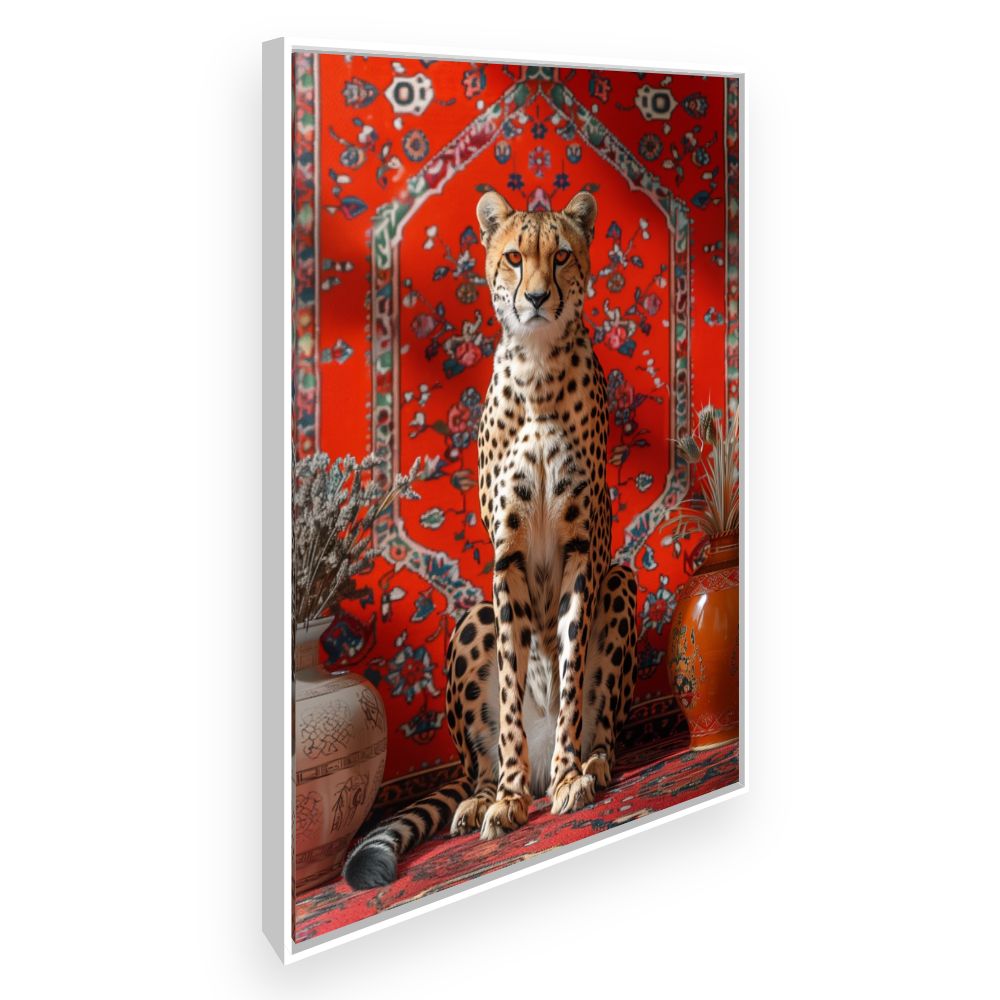 Toile Cheetah élégant – toile cadre blanc (slide 2)