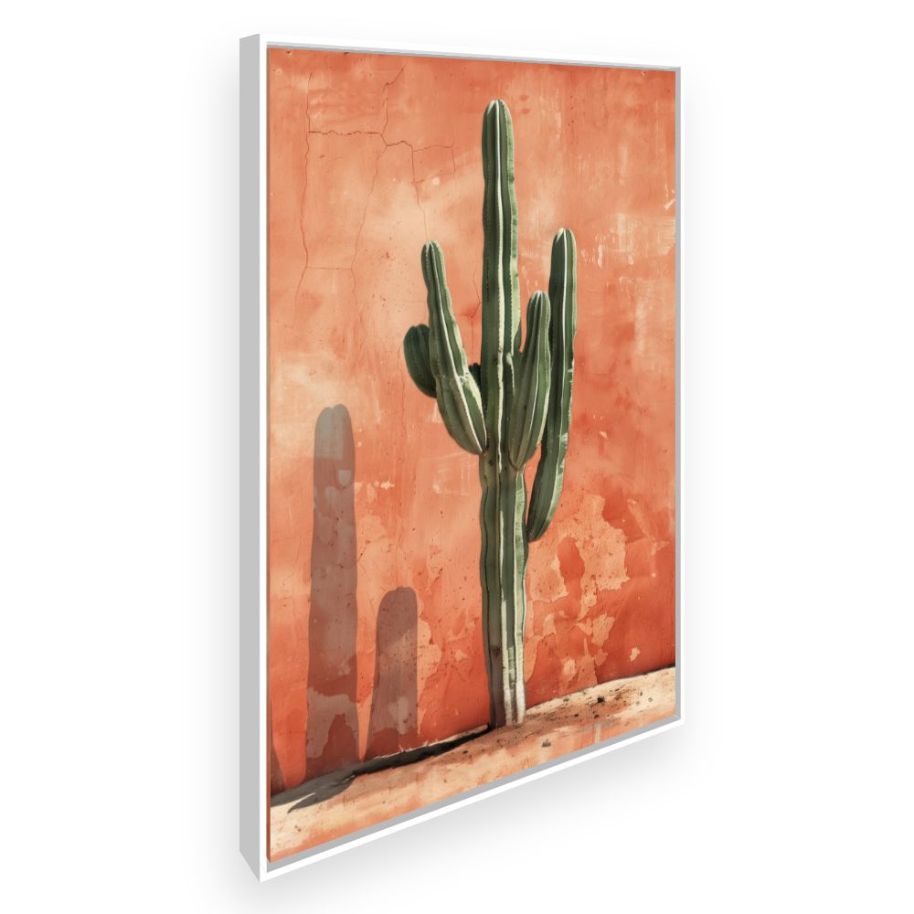 Toile Cactus désertique chic – toile cadre blanc (slide 2)