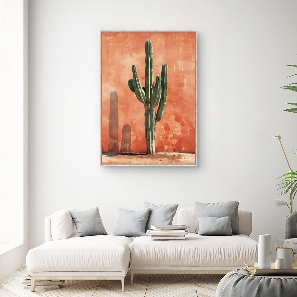 Toile "Cactus désertique chic"