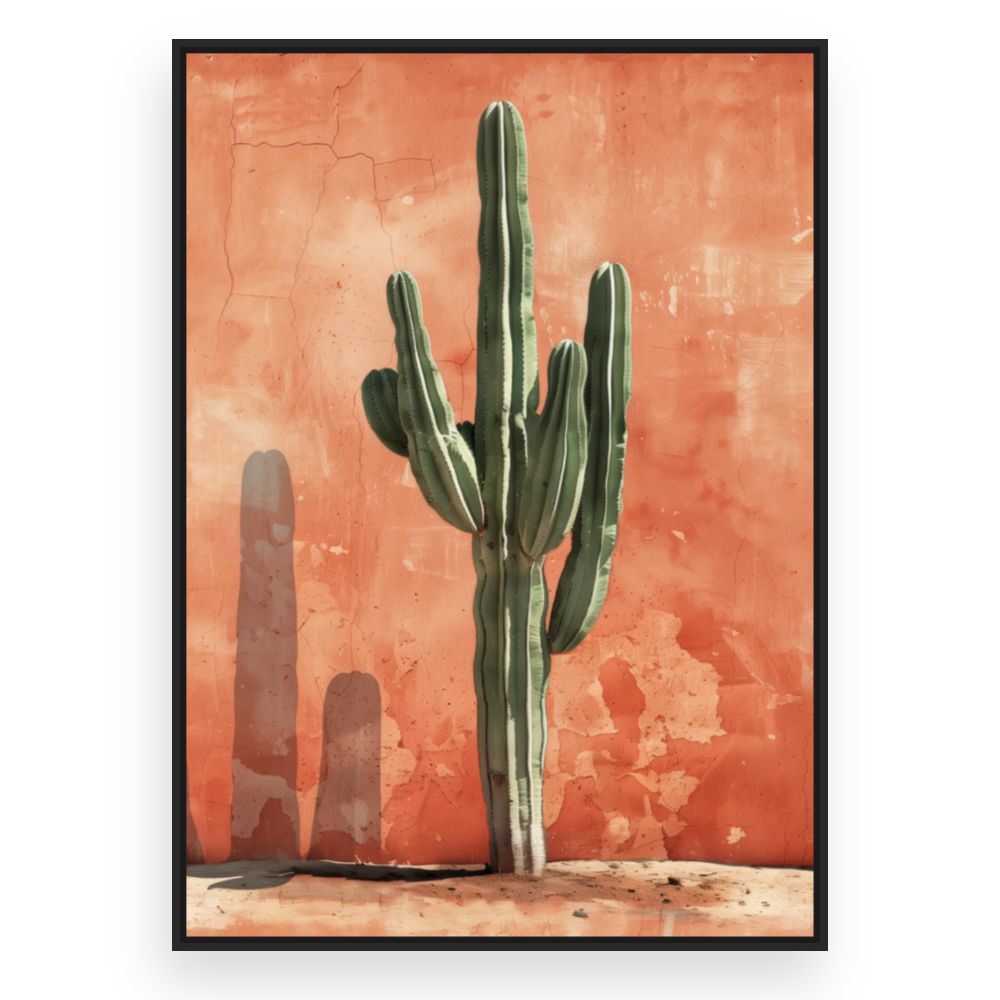 Toile Cactus désertique chic – toile cadre noir (slide 3)