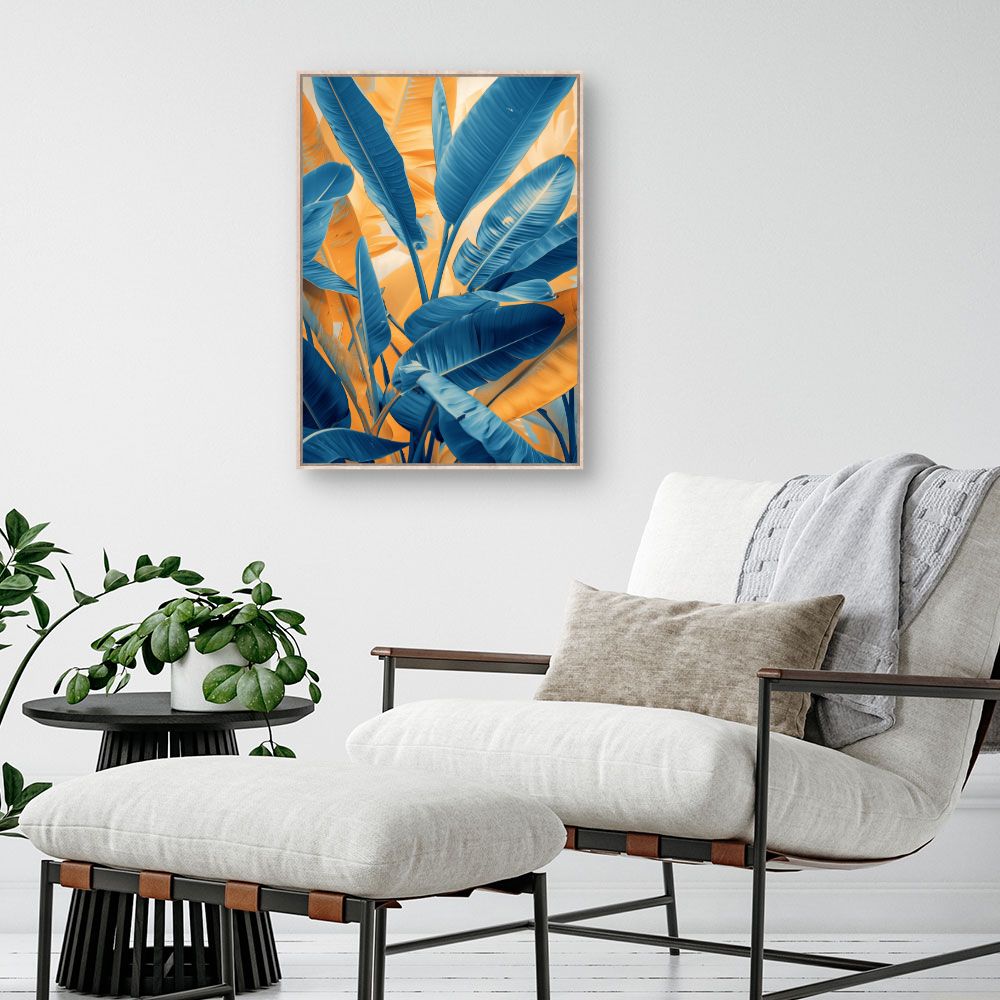 Toile "Feuillage exotique vibrant"