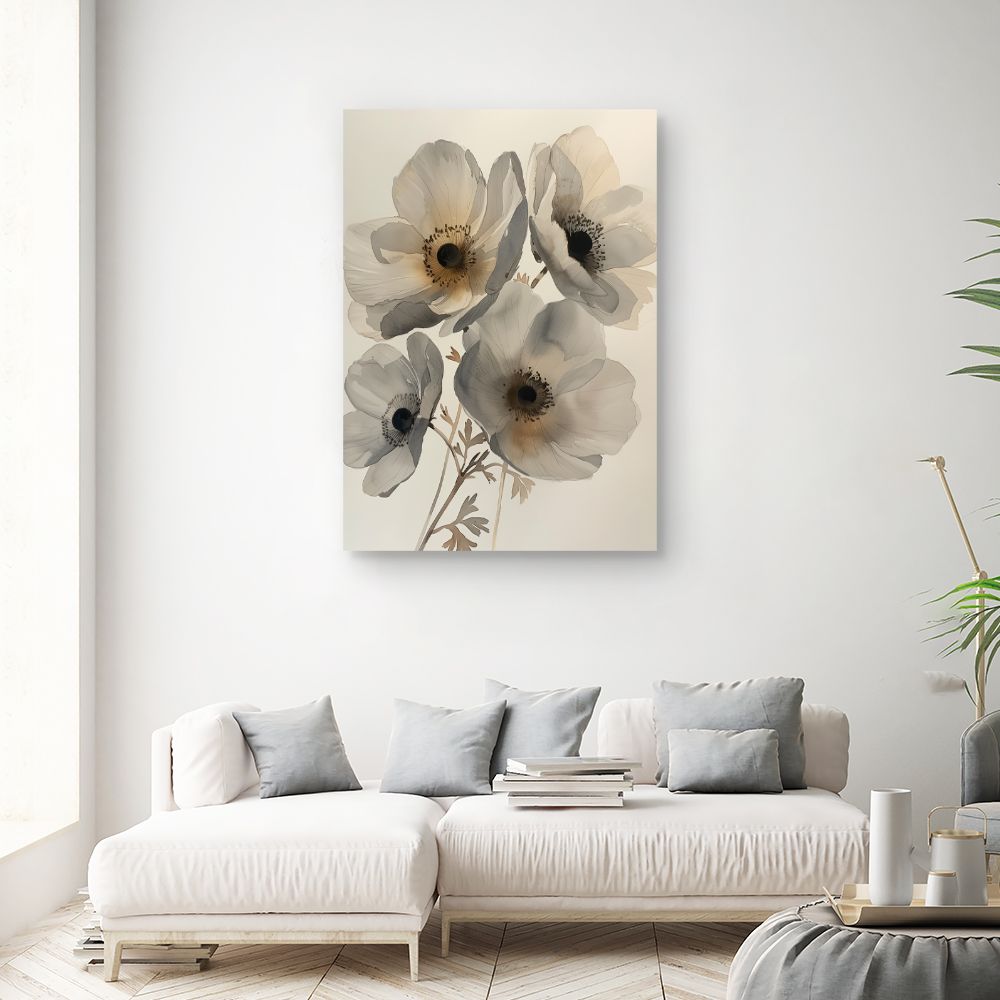 Toile "Fleurs délicates"