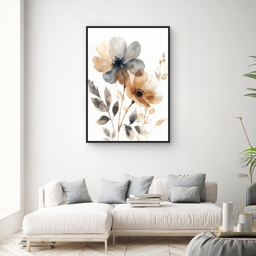 Toile "Fleurs élégantes"