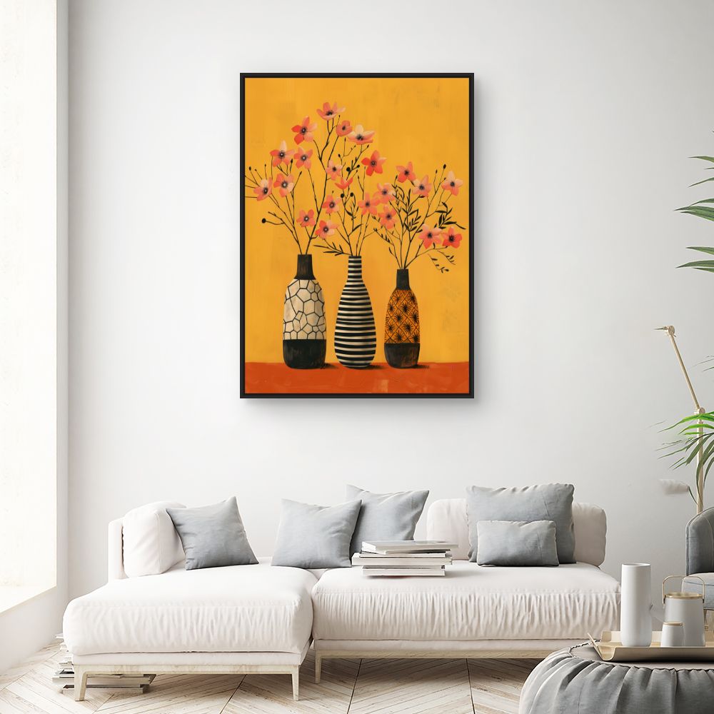 Schilderij "Bloemen in vaas"