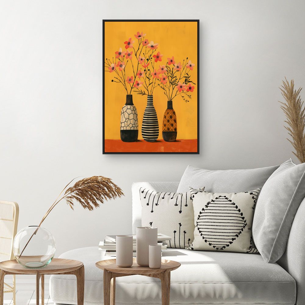 Schilderij "Bloemen in vaas"