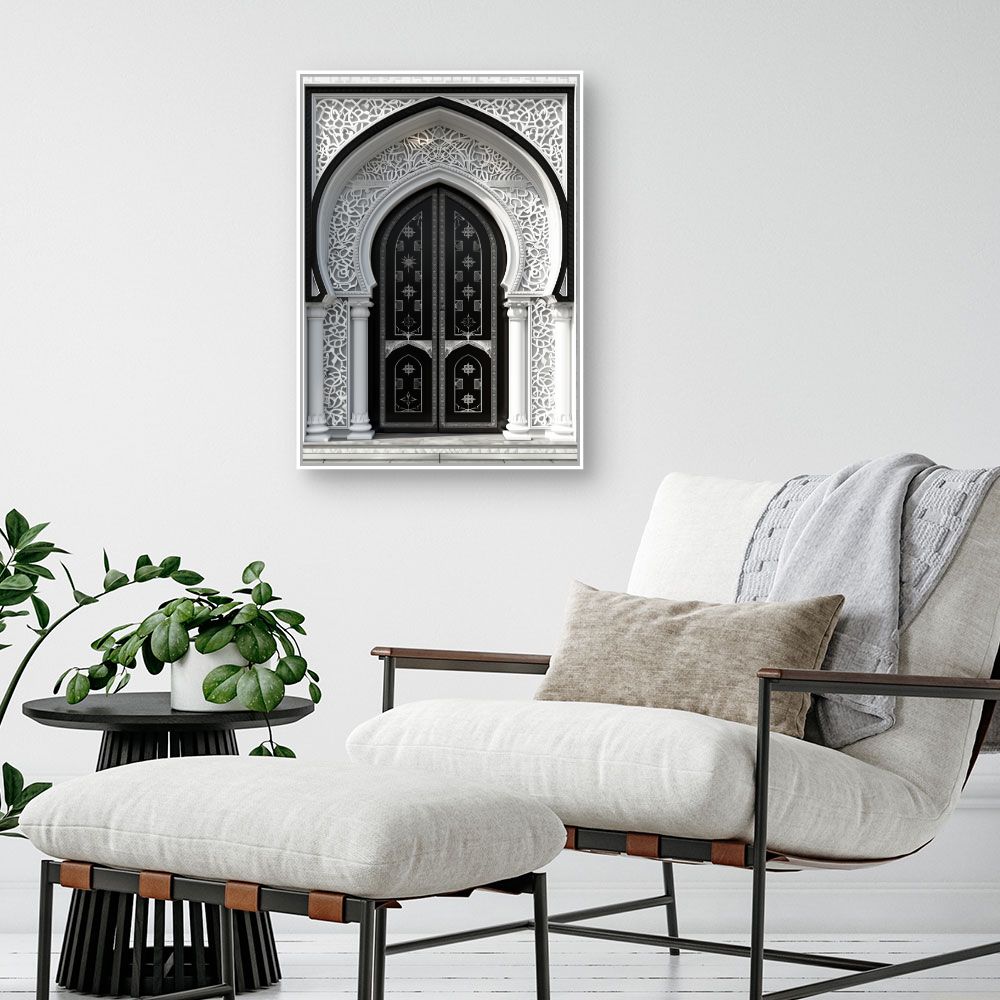 Canvas "Elegante versierde deur"