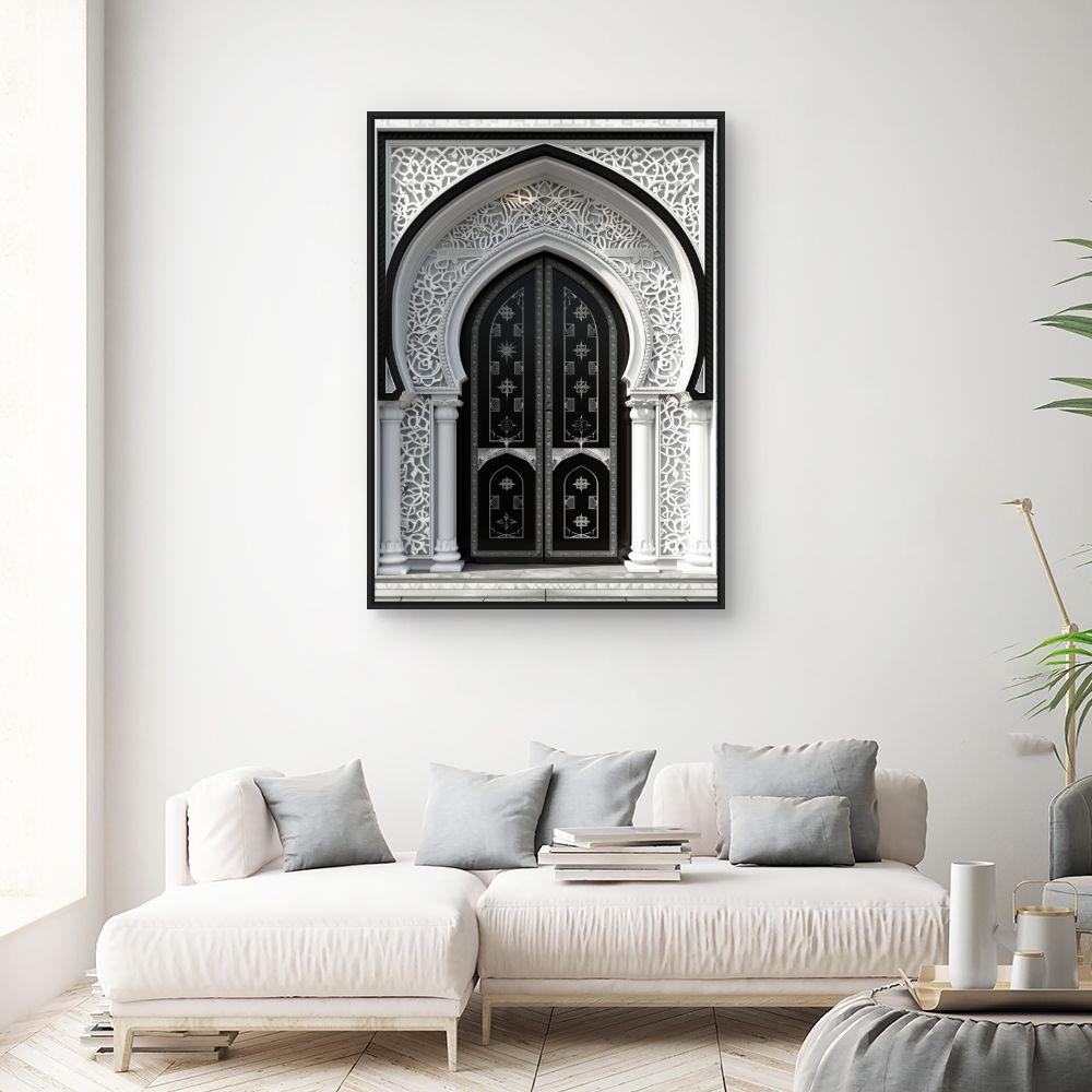 Canvas "Elegante versierde deur"