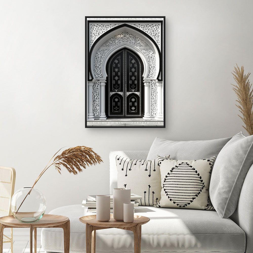 Canvas "Elegante versierde deur"