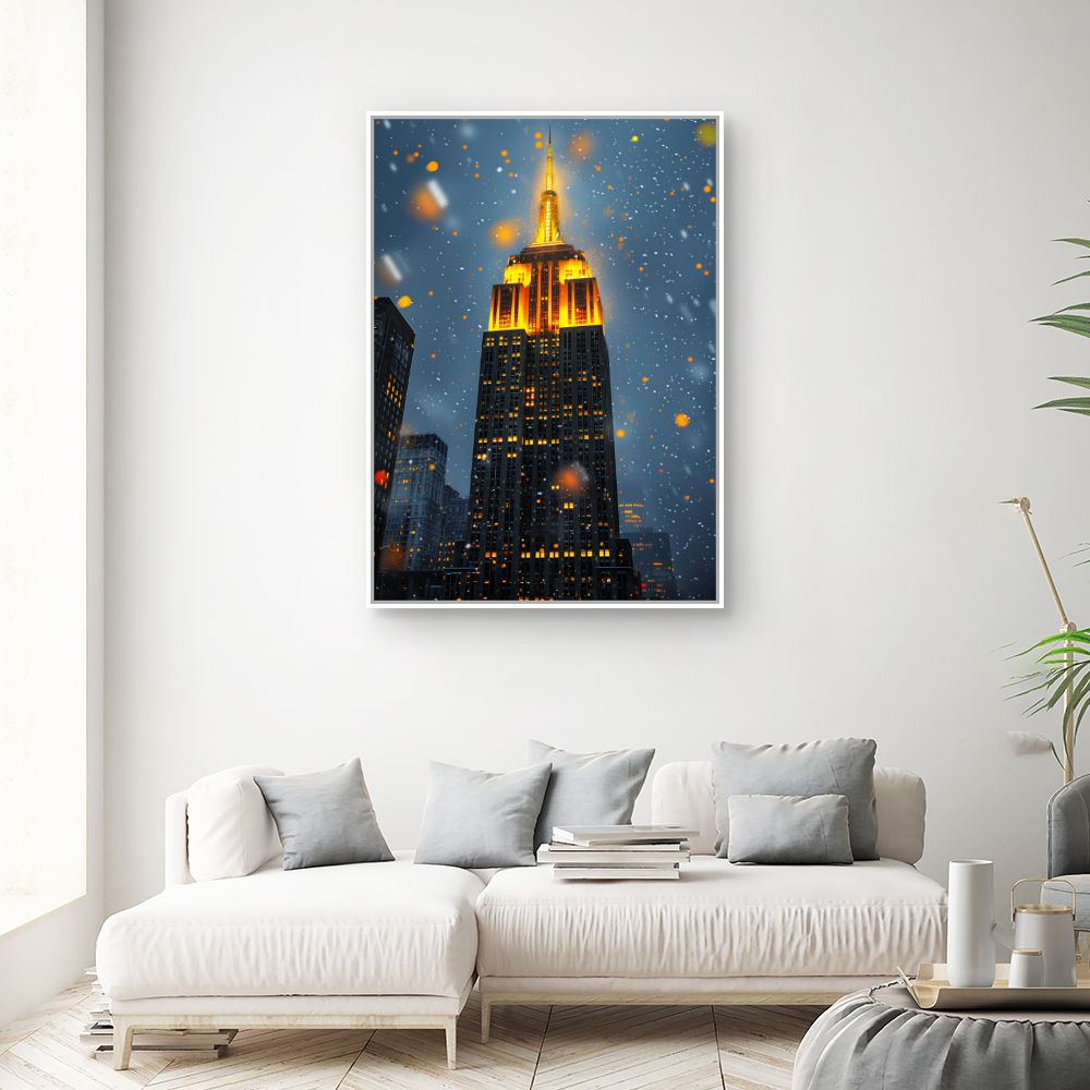 Schilderij "Nachtelijke stadspracht"