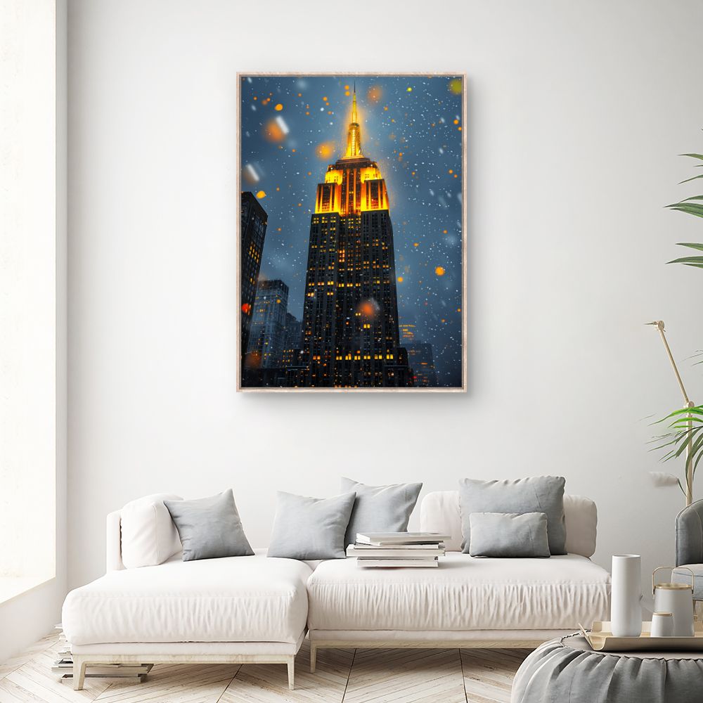 Schilderij "Nachtelijke stadspracht"