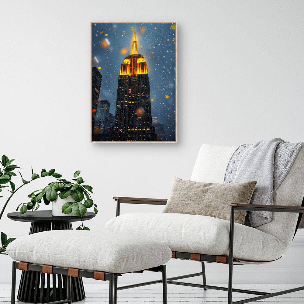 Schilderij "Nachtelijke stadspracht"