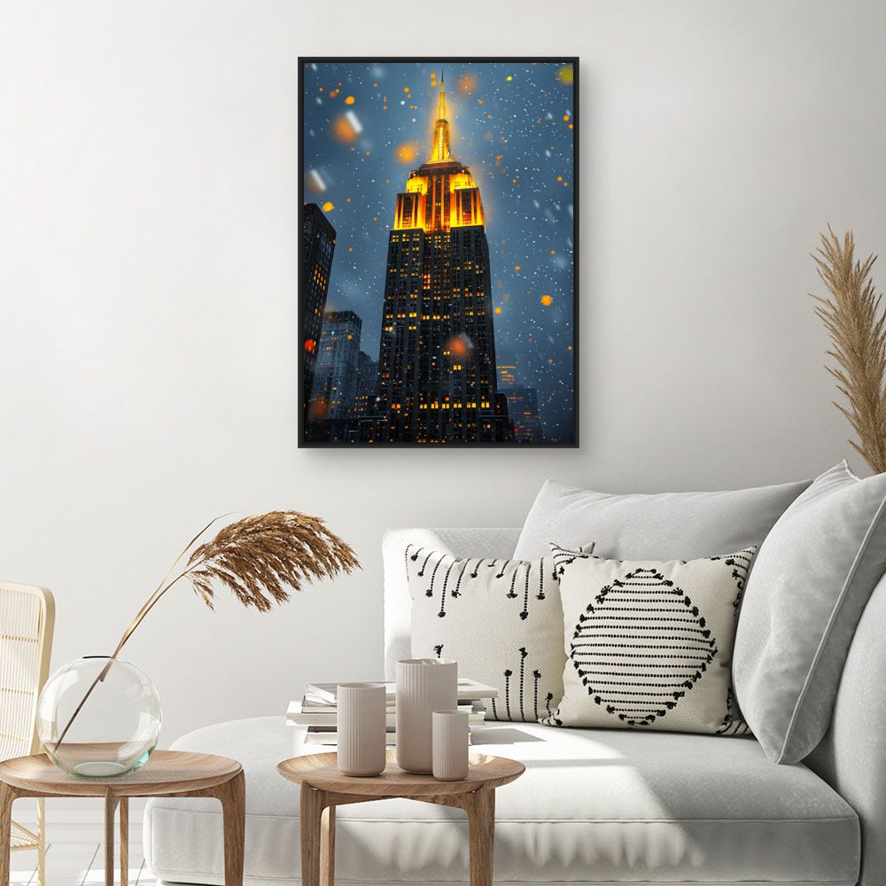 Schilderij "Nachtelijke stadspracht"