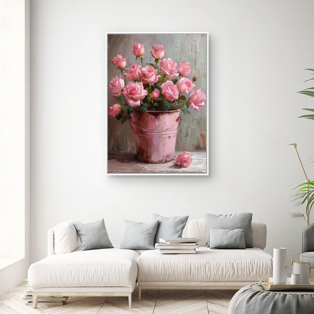 Schilderij "Delicate bloemenpracht"