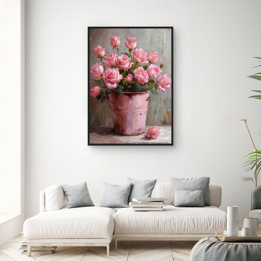 Schilderij "Delicate bloemenpracht"