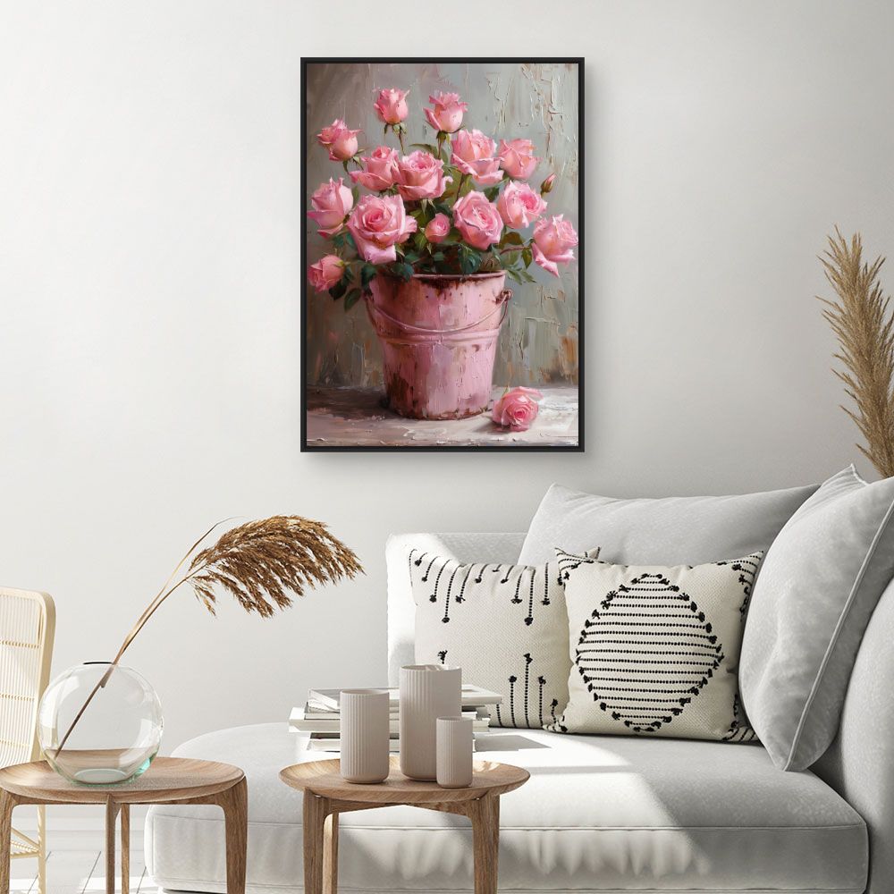 Schilderij "Delicate bloemenpracht"