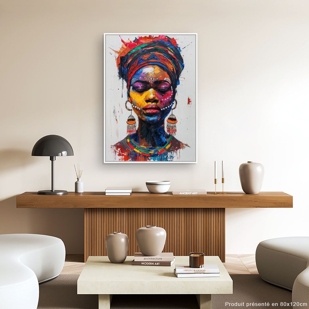 Toile "Portrait vibrant"