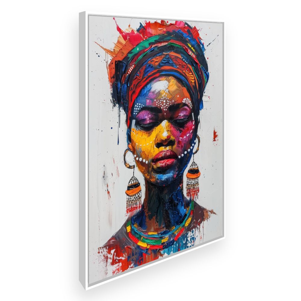 Toile Portrait vibrant – toile cadre blanc (slide 2)