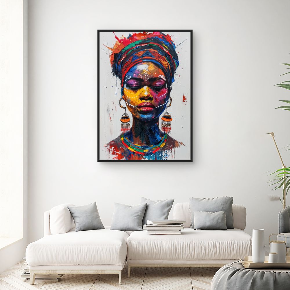 Toile "Portrait vibrant"