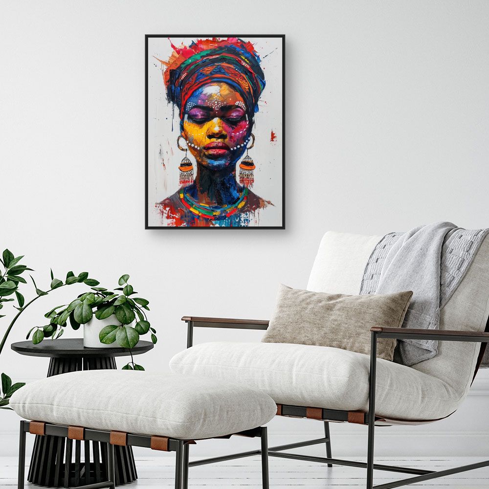 Toile "Portrait vibrant"