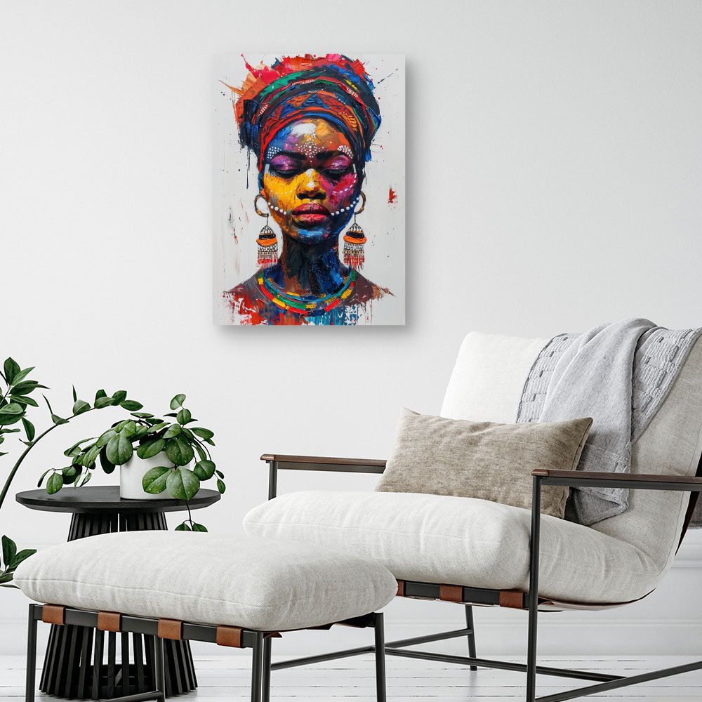 Toile "Portrait vibrant"