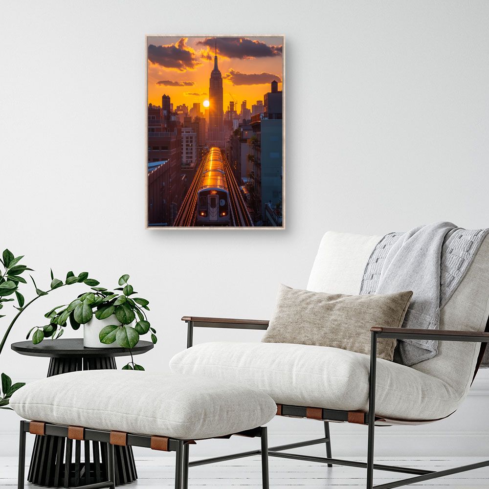 Toile "Coucher de soleil urbain"
