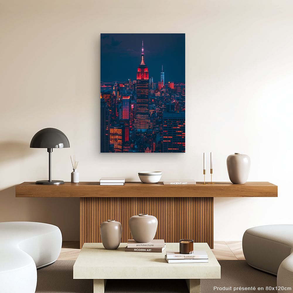 Schilderij "Verlichte stad"