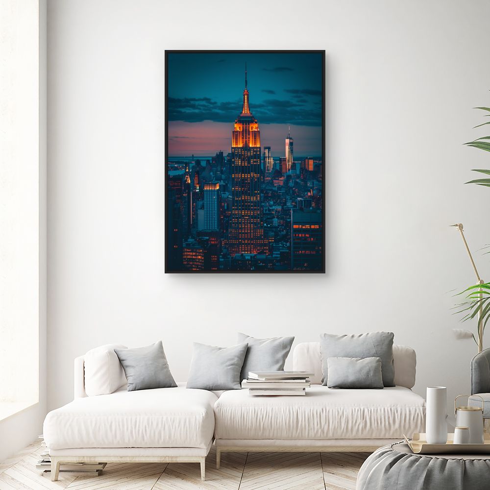 Toile "Skyline lumineuse"