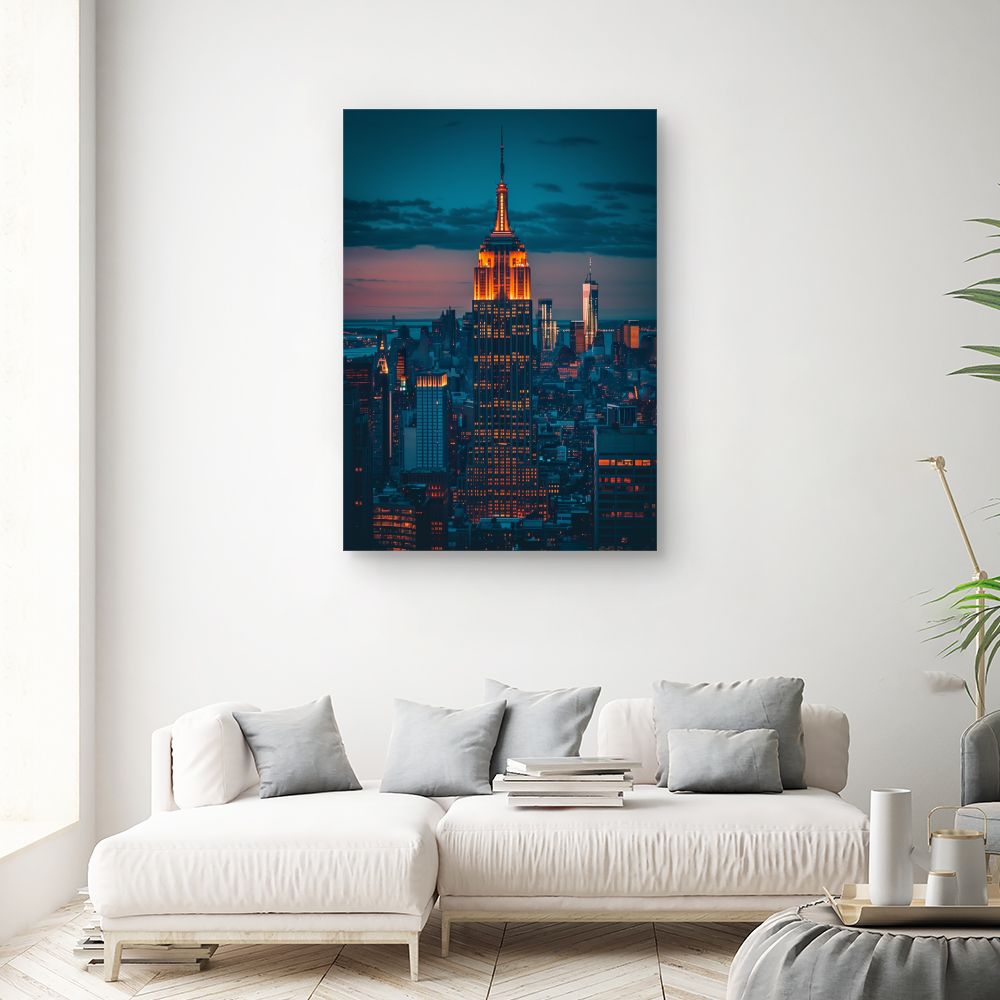 Toile "Skyline lumineuse"