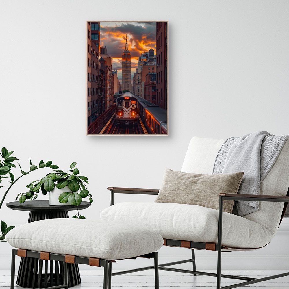 Toile "Ville au crépuscule"