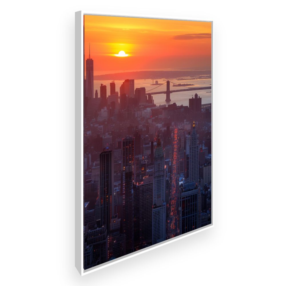 Toile Crépuscule urbain – toile cadre blanc (slide 2)