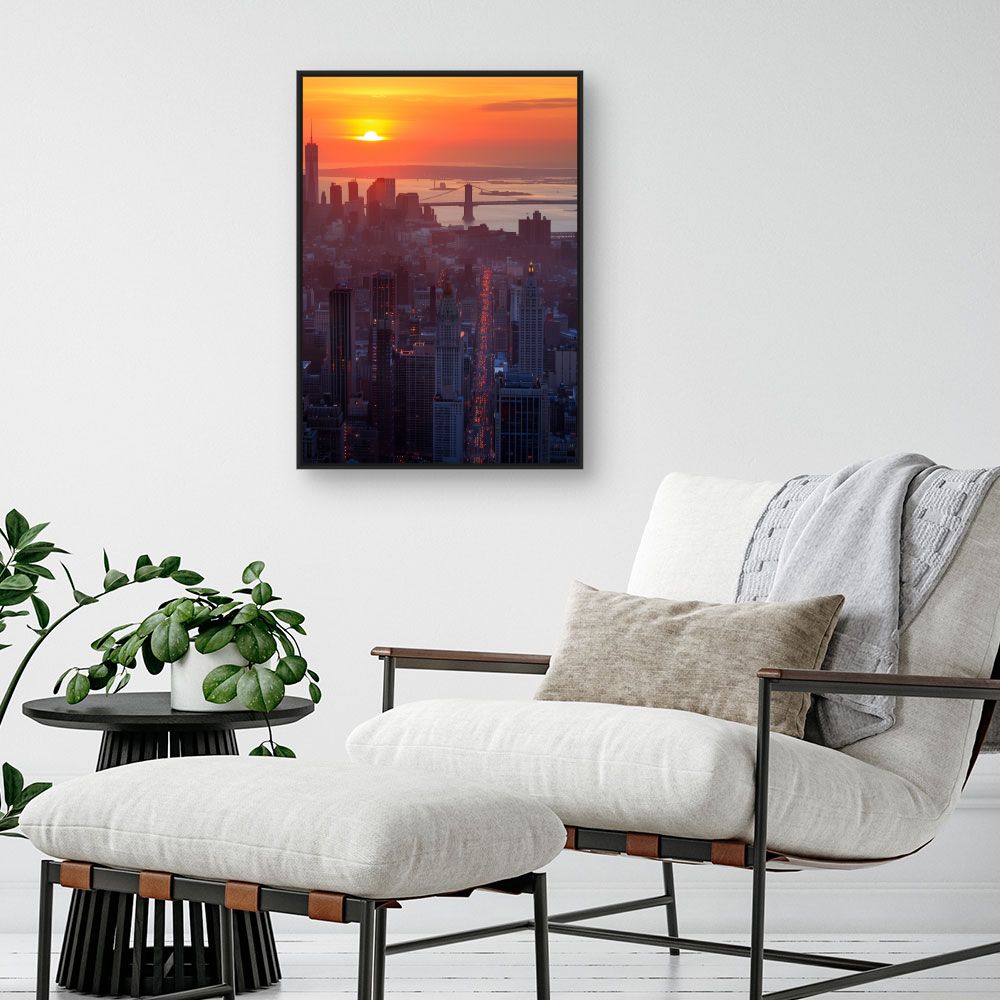 Toile "Crépuscule urbain"