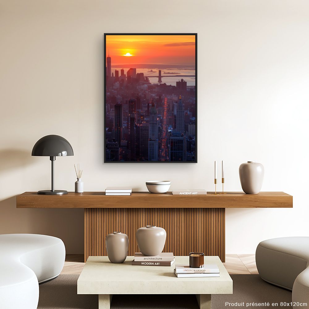 Toile "Crépuscule urbain"