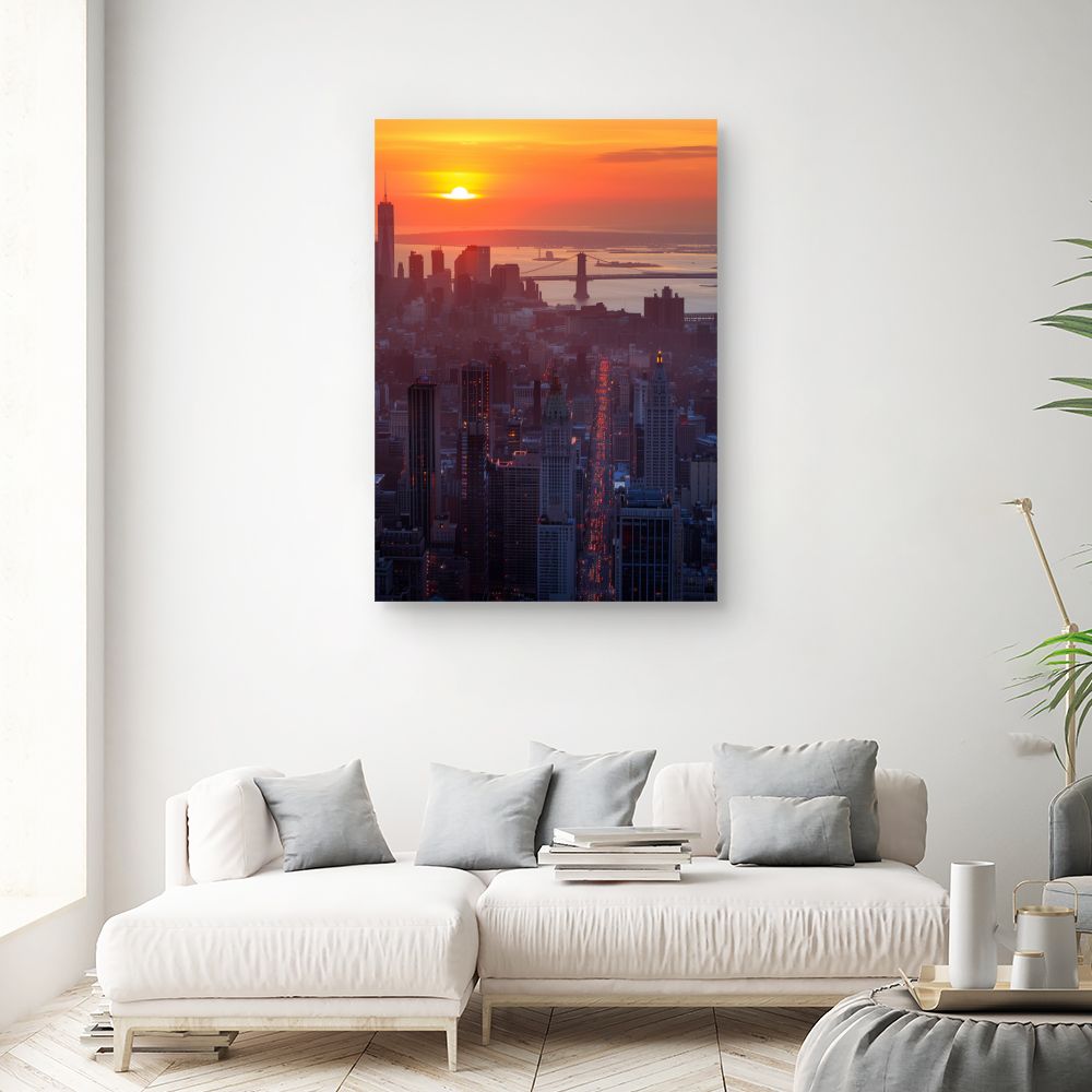 Toile "Crépuscule urbain"