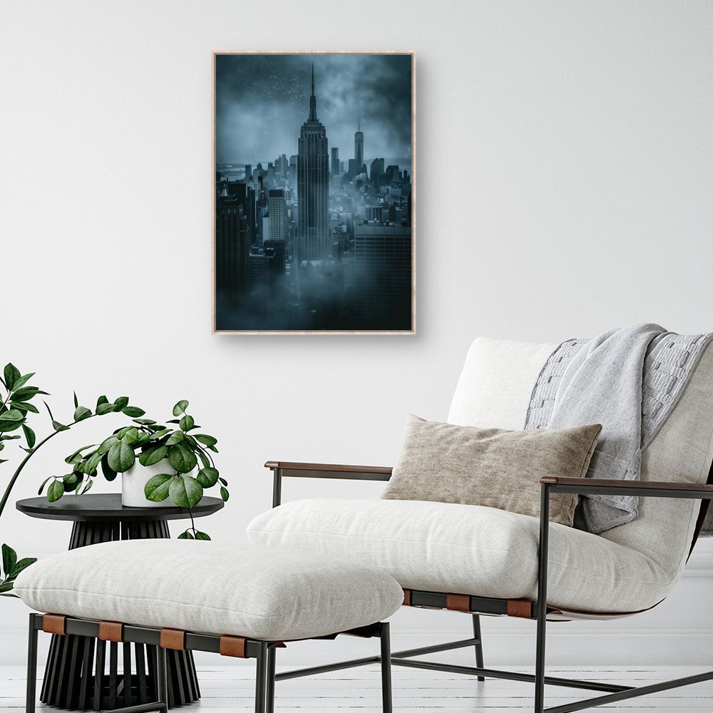 Toile "Ville sous la brume"
