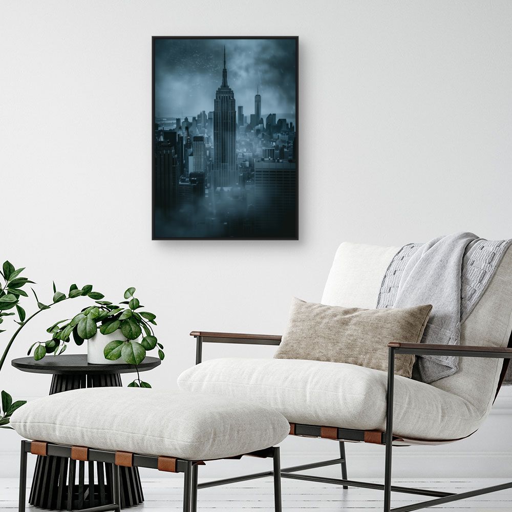 Toile "Ville sous la brume"