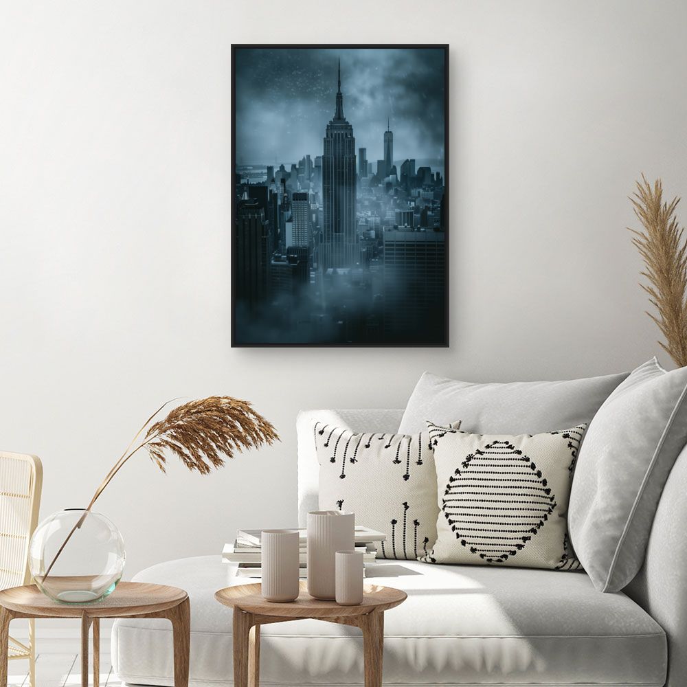 Toile "Ville sous la brume"