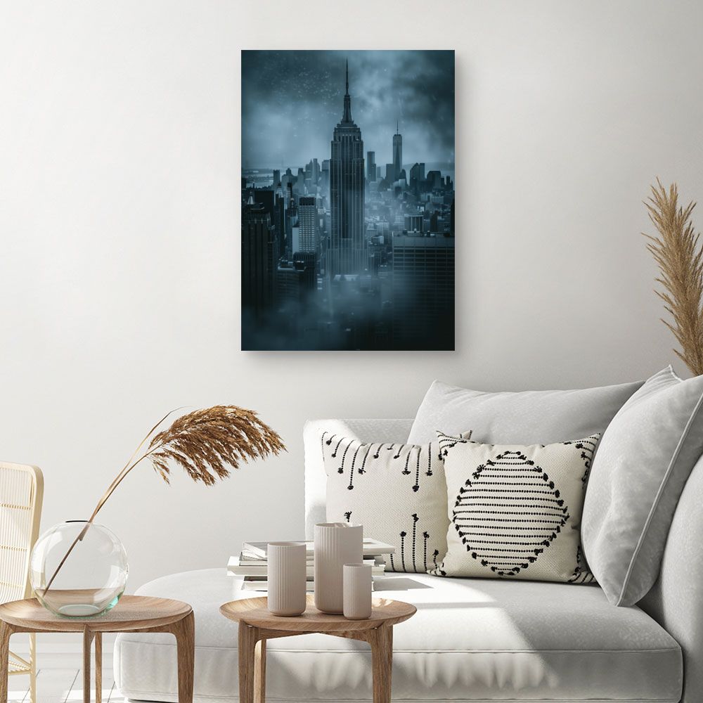 Toile "Ville sous la brume"