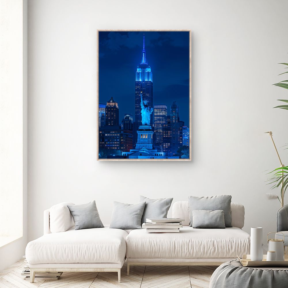 Schilderij "Nachtelijke stadspracht"