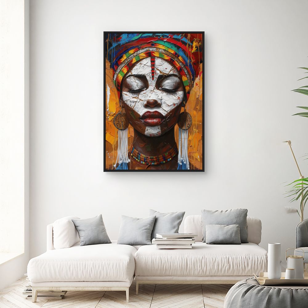 Toile "Beauté ethnique vibrante"