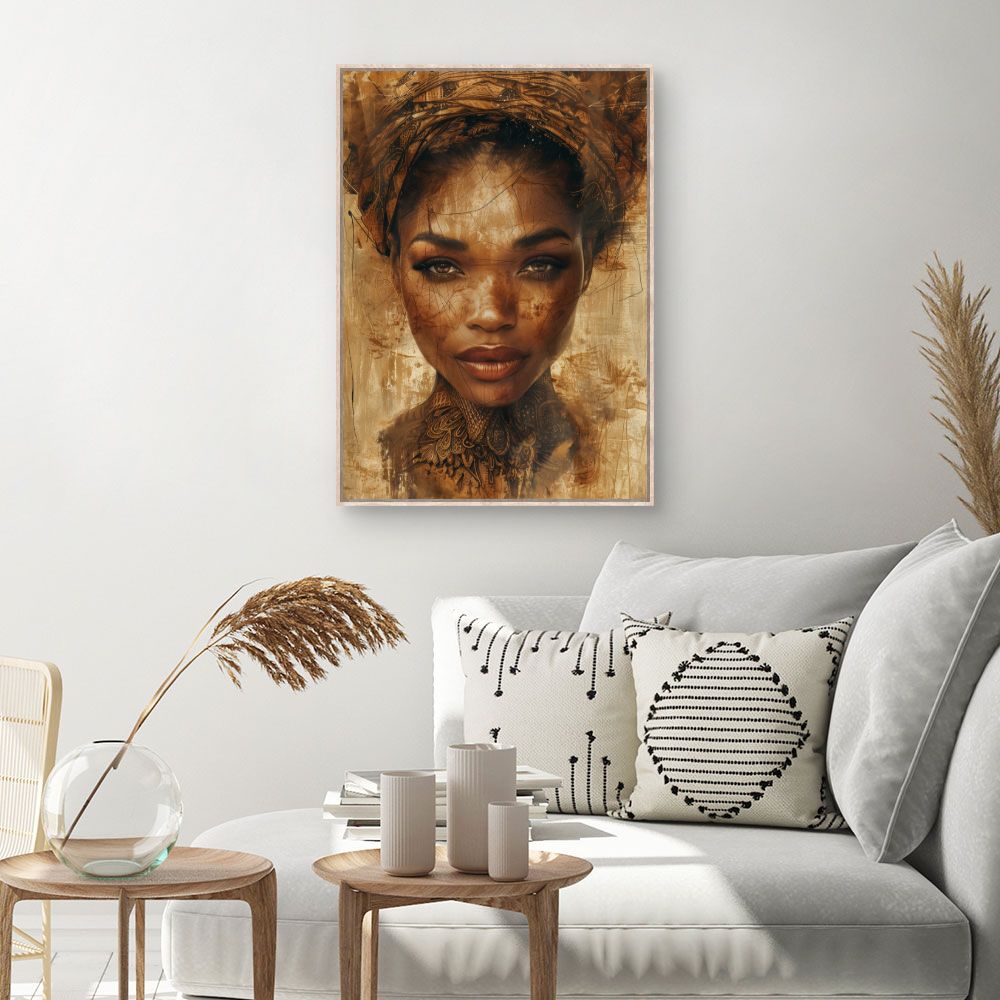 Toile Regard envoûtant – toile cadre naturel (slide 1, 60×90)