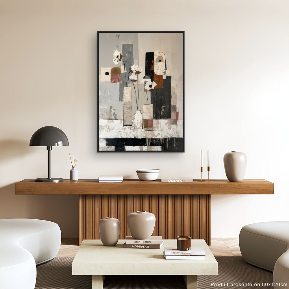 Toile "Fleurs modernes"