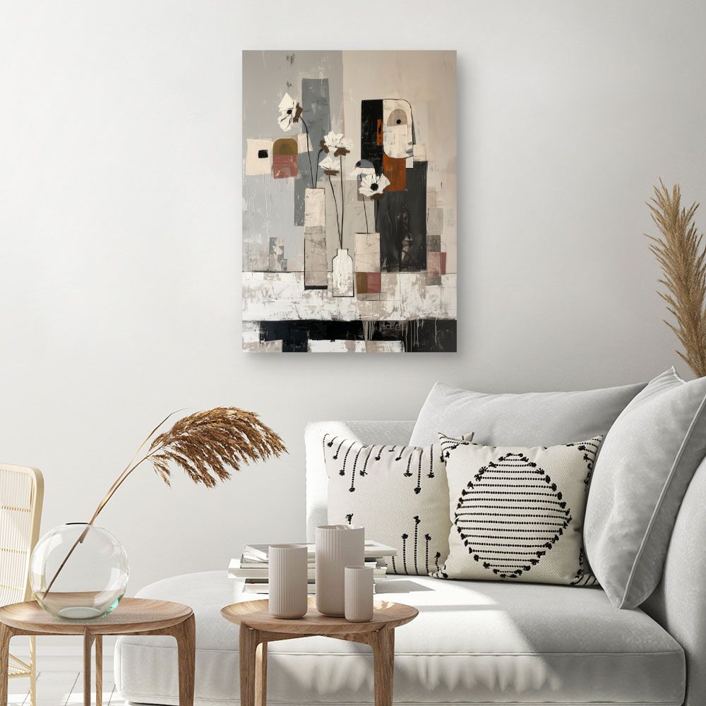Toile "Fleurs modernes"