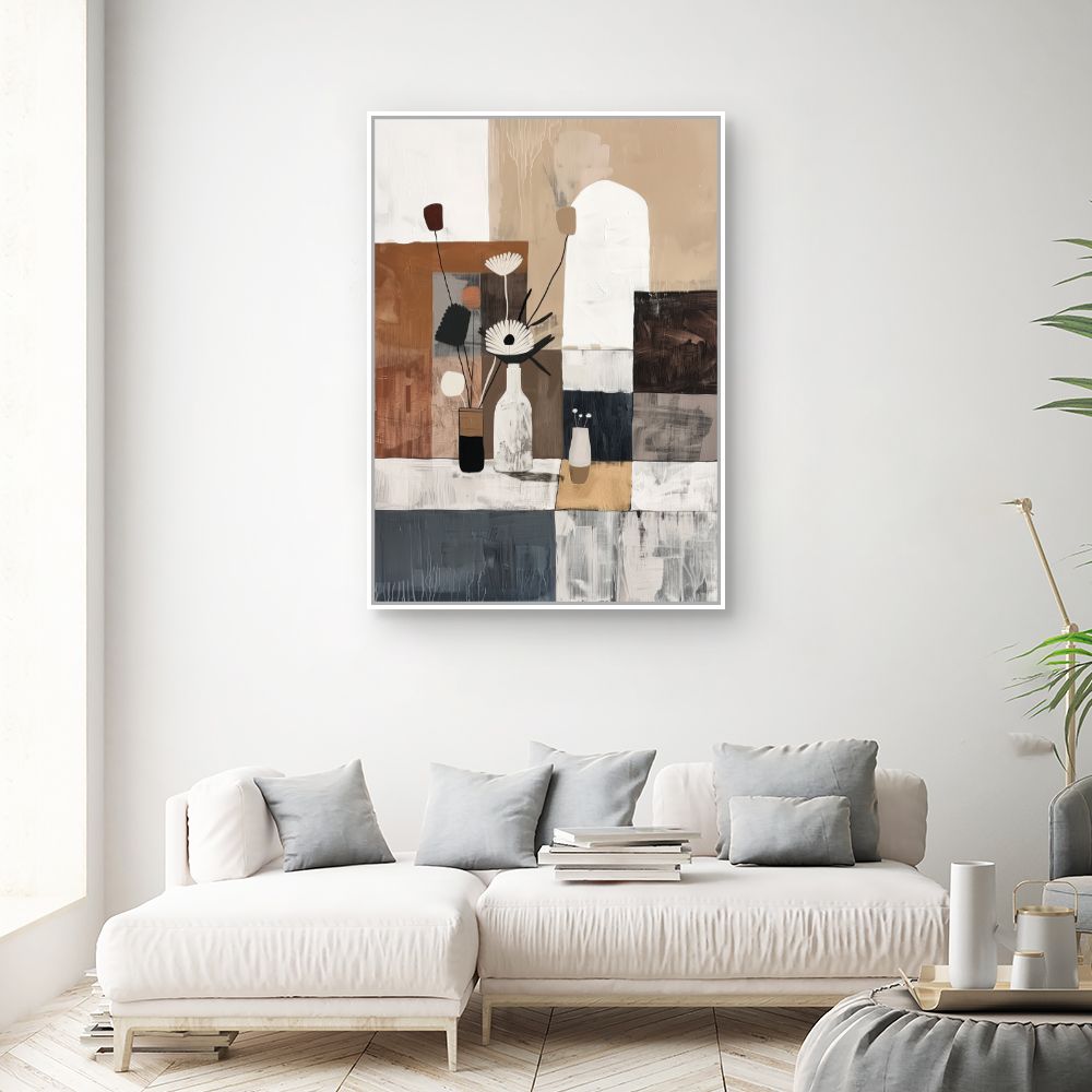 Schilderij "Elegante abstracte bloemen"