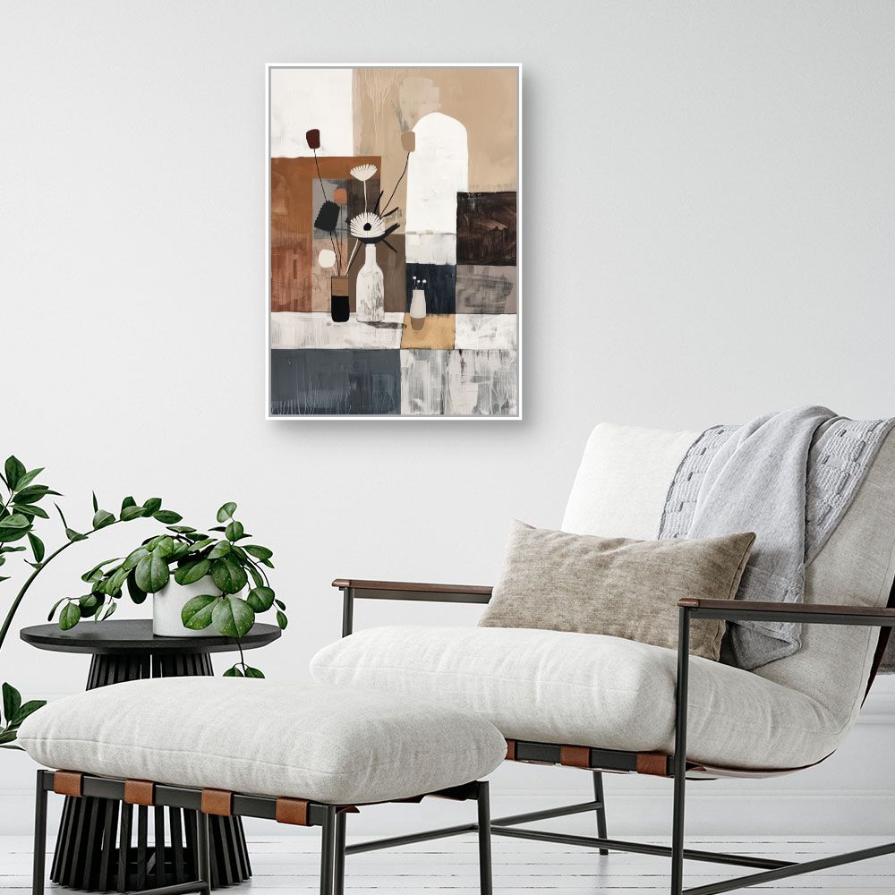 Schilderij "Elegante abstracte bloemen"