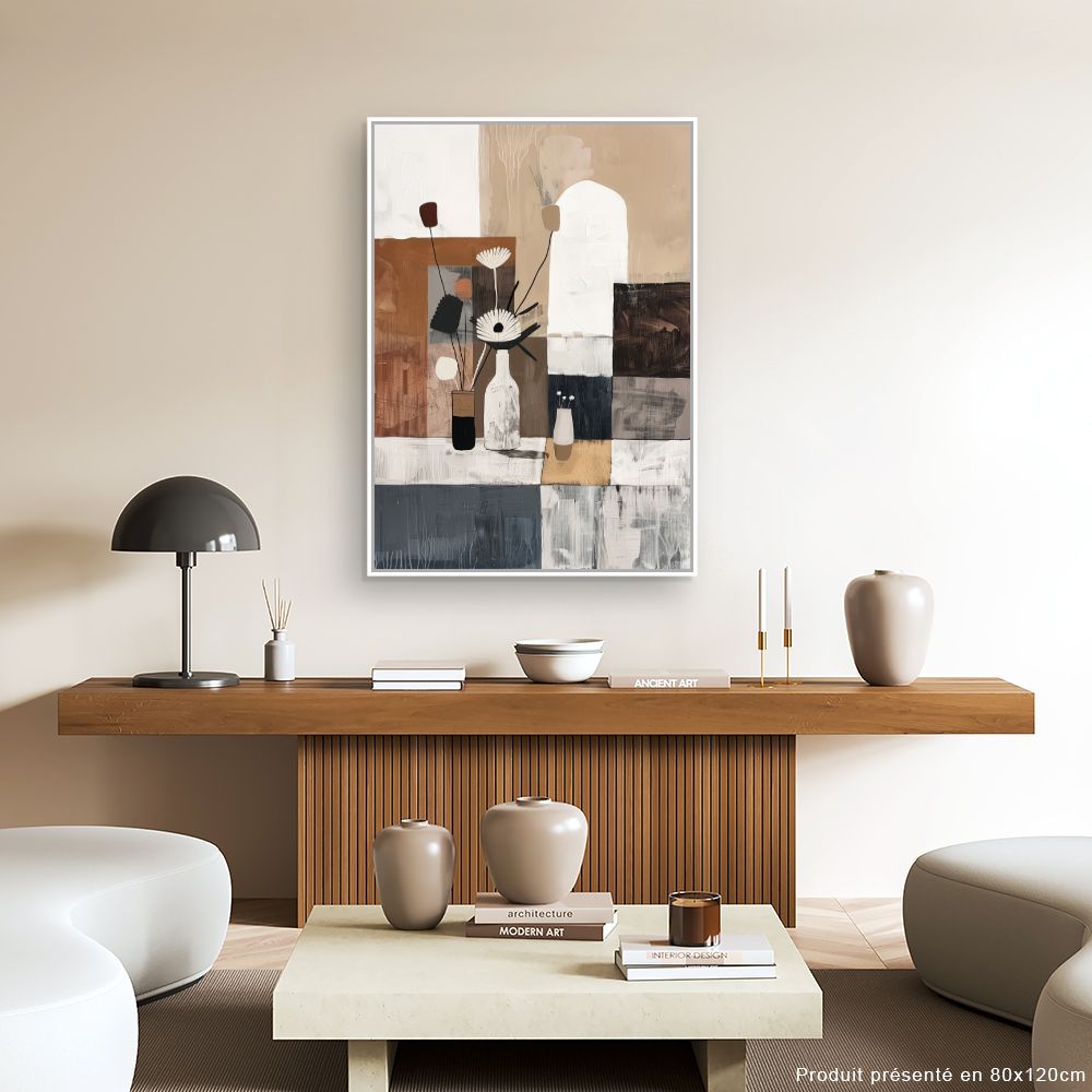 Schilderij "Elegante abstracte bloemen"